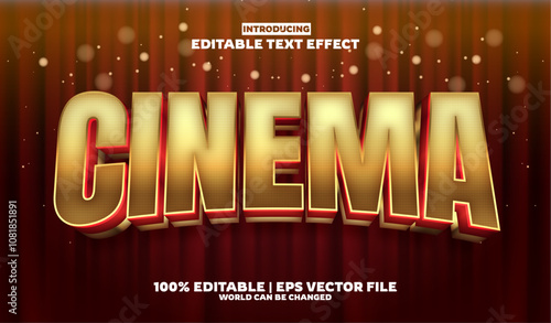 Cinema editable text effect in new modern trend style