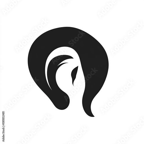 Human Ear Silhouette, Illus...