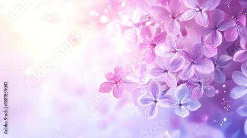 Delicate lilac blossoms, creating a fresh and fragrant flower background