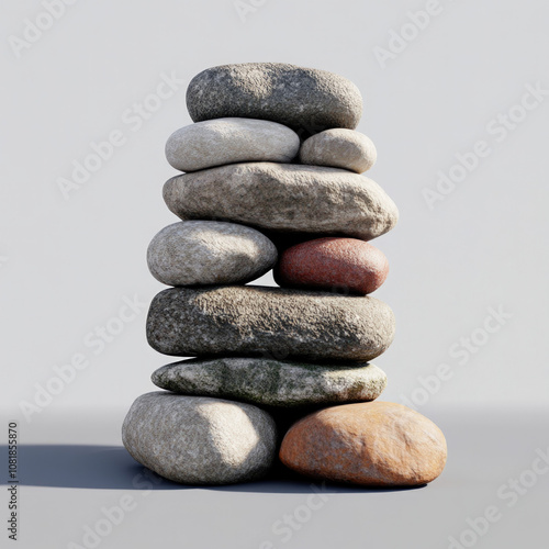 Stone Pile Isolated