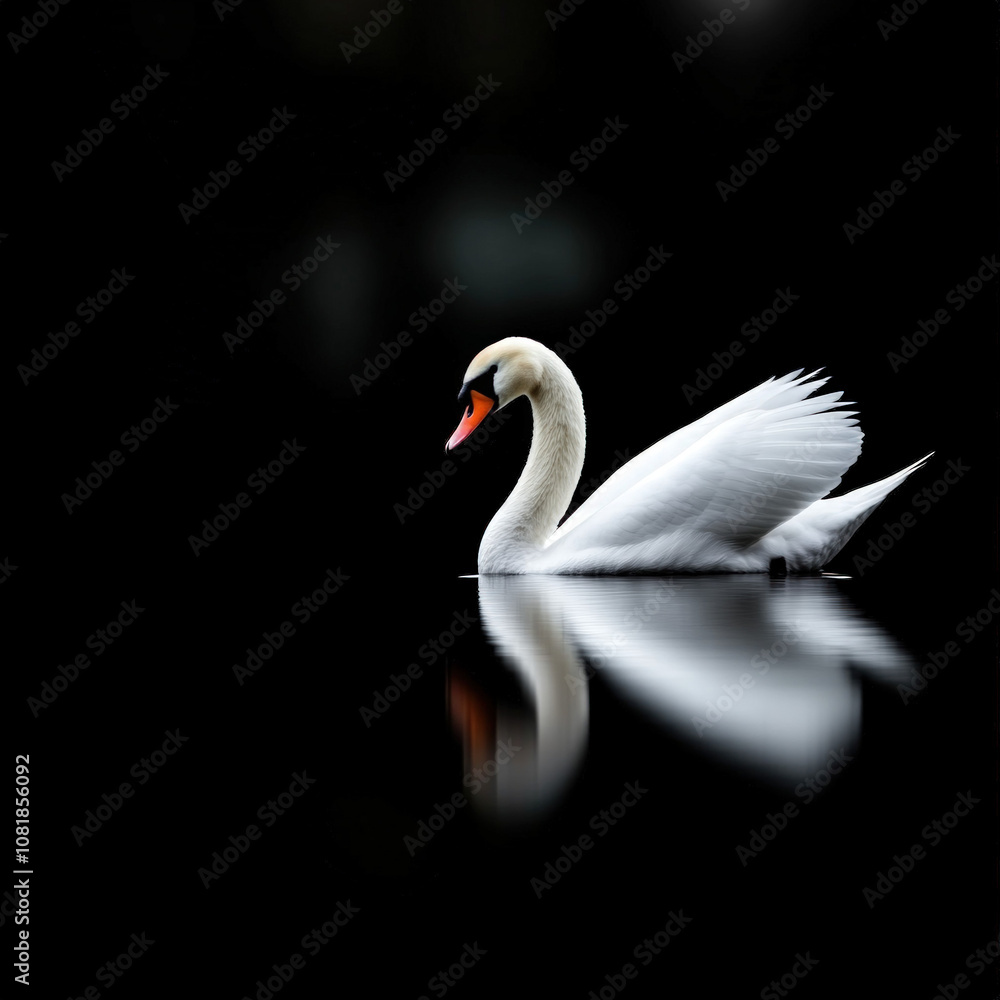 Fototapeta premium Swan Isolated