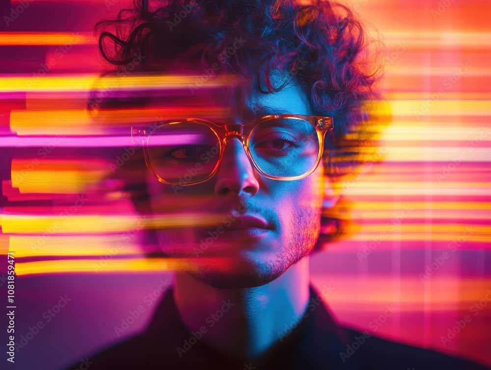communication, close up, focus on, copy space, vivid colors, double exposure silhouette with radio waves and megaphone communication, close up, focus on, copy space, vivid colors, double exposure silhouette with radio waves and megaphone
