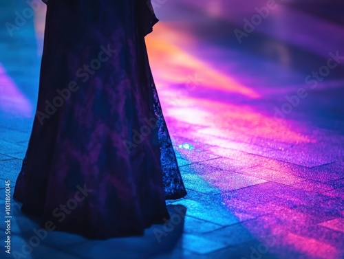 floor, close up, focus on, copy space, vivid colors, double exposure silhouette with elegant marble textures photo