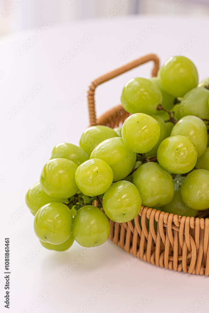 Shine Muscat Grape with on white background. Shine Muscat Grape with on white background.