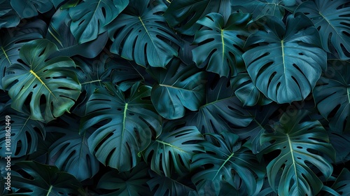 Wallpaper Mural Minimalist monstera leaf backdrop for modern design Torontodigital.ca