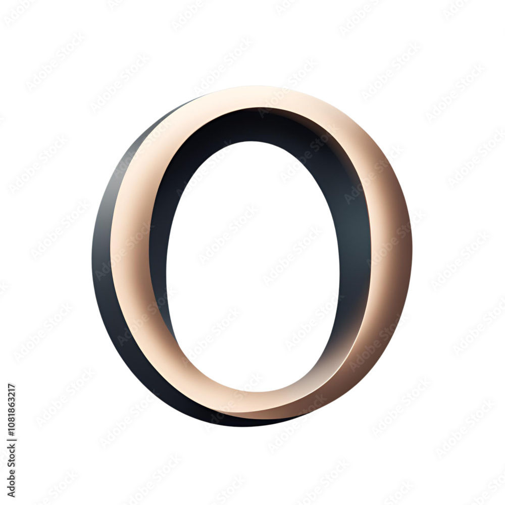 3d design letter O 3d design letter O