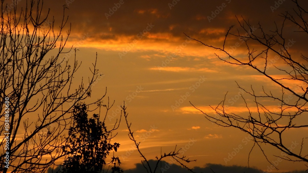 Naklejka premium Crépuscule