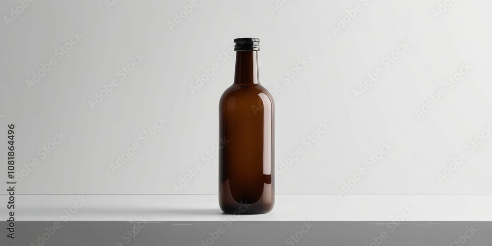 Minimalist 3d bottle design showcase studio setting high-quality banner presentation clean environment front view product concept for modern branding Minimalist 3d bottle design showcase studio setting high-quality banner presentation clean environment front view product concept for modern branding