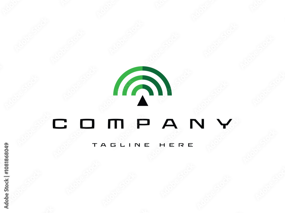 simple digital tree signal wi fi abstract logo design simple digital tree signal wi fi abstract logo design