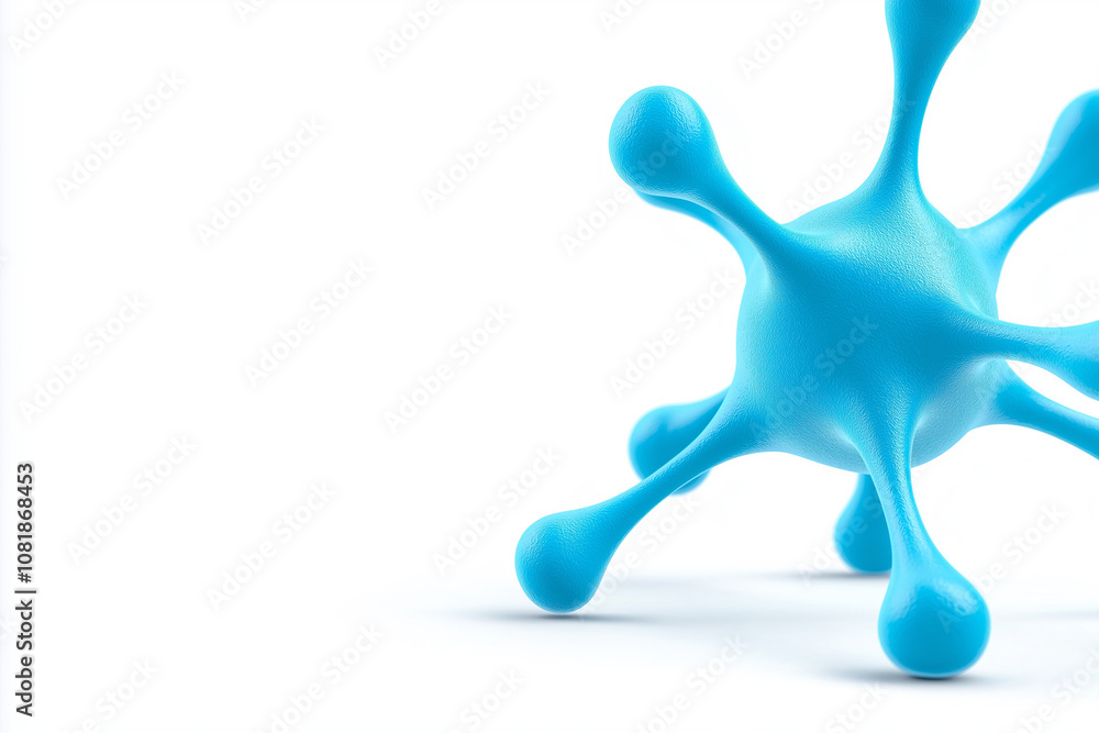 3D digital neural network, tech symbol, glowing blue nodes, isolated on white background 3D digital neural network, tech symbol, glowing blue nodes, isolated on white background