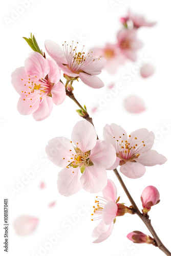 Yellow Mai Flower and Peach Blossom PNG with Transparent Background – Isolated Lunar New Year Flowers