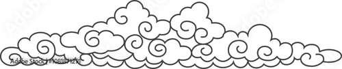 Isolated oriental line cloud