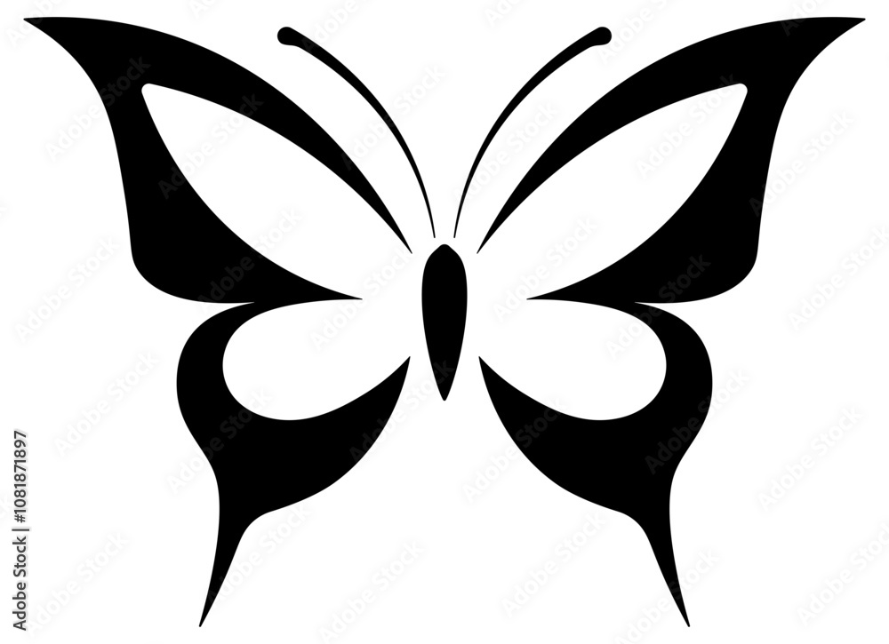 black white butterfly silhouette without background black white butterfly silhouette without background