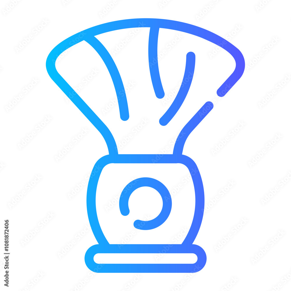 shaving brush Line Gradient Icon shaving brush Line Gradient Icon