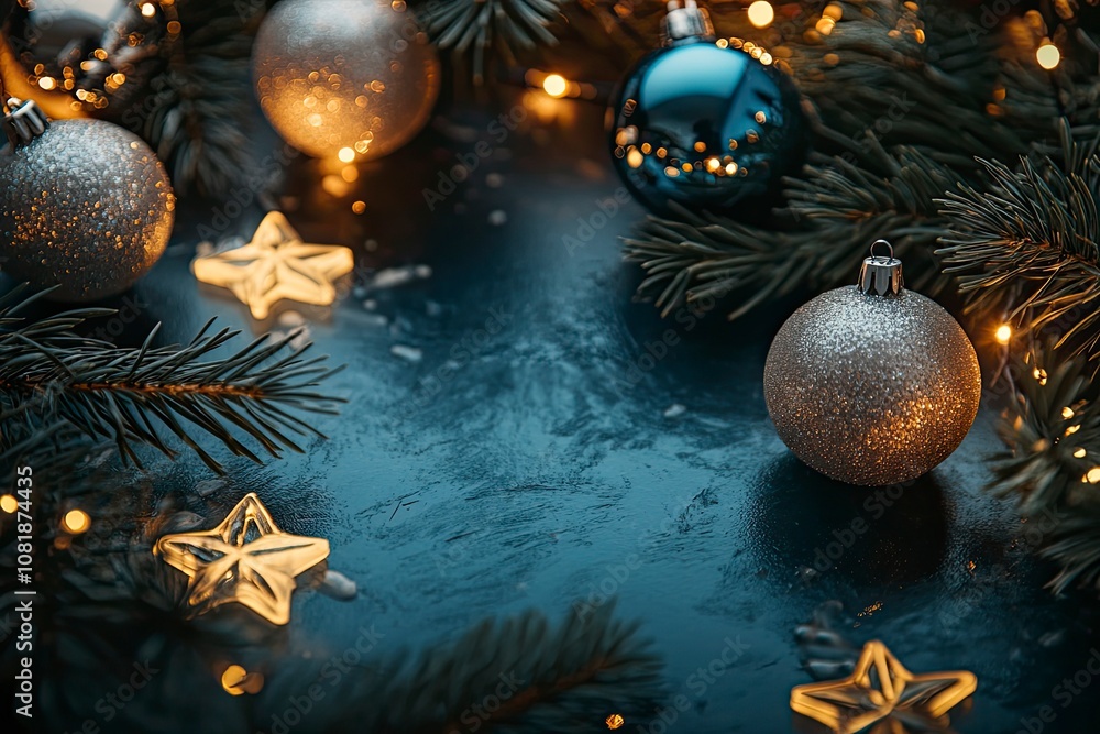 Chirstmas decoration background, copy-space Chirstmas decoration background, copy-space