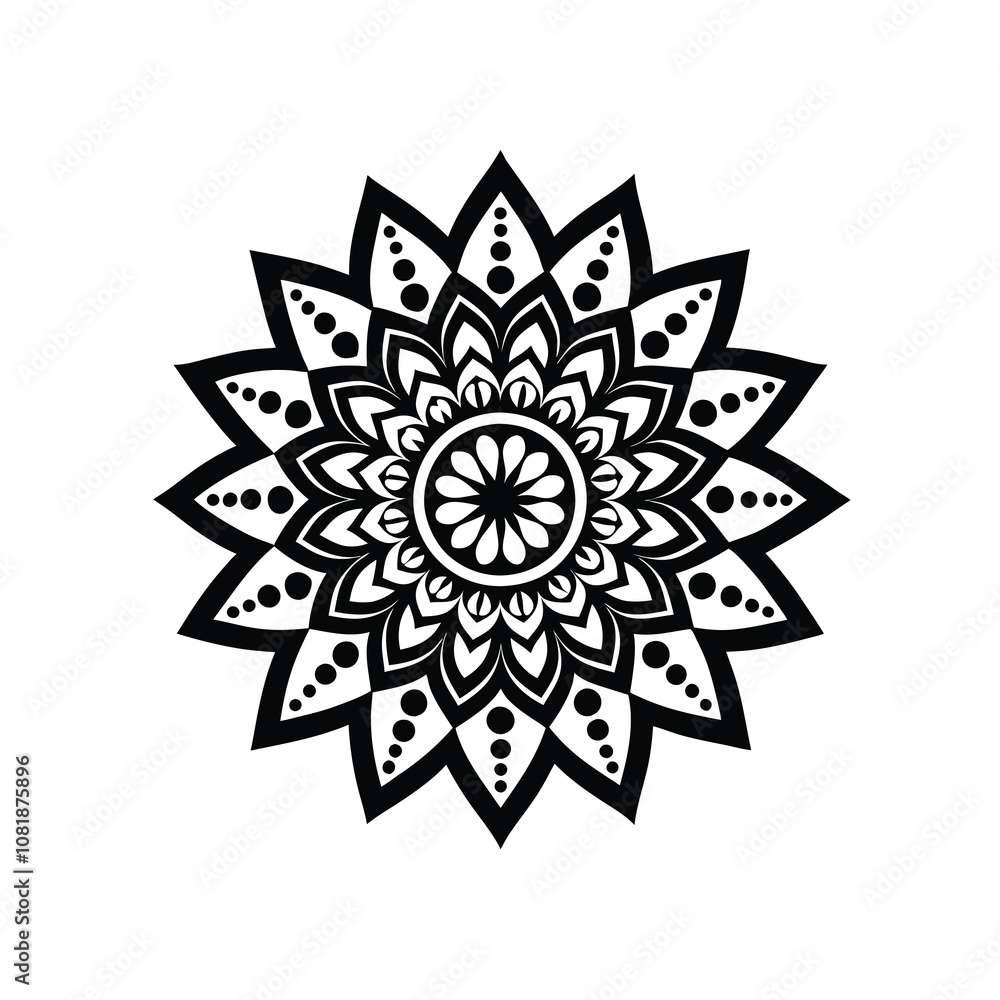 A circle pattern mandala silhouette features intricate, symmetrical designs radiating from a central point, creating a harmonious, balanced, and calming visual effect. A circle pattern mandala silhouette features intricate, symmetrical designs radiating from a central point, creating a harmonious, balanced, and calming visual effect.