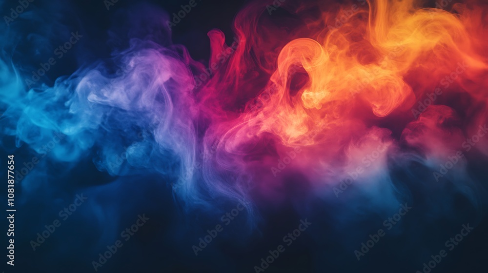 Elegant swirls of rainbow-colored smoke, vibrant and fluid, set against a deep black background, intricate and abstract forms, vivid colors glowing in the darkness, photorealistic detail, Elegant swirls of rainbow-colored smoke, vibrant and fluid, set against a deep black background, intricate and abstract forms, vivid colors glowing in the darkness, photorealistic detail,