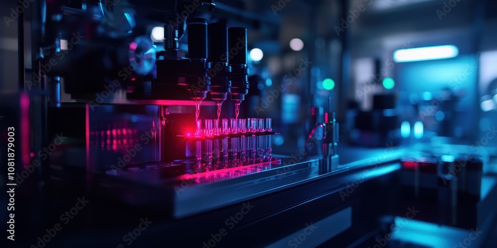 Narrow gamma rays being analyzed in a cutting-edge high-tech laboratory setting. Narrow gamma rays being analyzed in a cutting-edge high-tech laboratory setting.