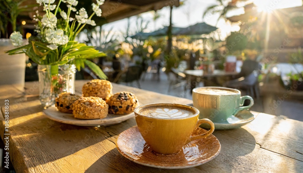 Rustic Coffee Shop Display Featuring Freshly Brewed Organic Coffee, Vegan Pastries, and Gluten-Free Cookies for a Cozy Morning Brunch Without the Crowd Rustic Coffee Shop Display Featuring Freshly Brewed Organic Coffee, Vegan Pastries, and Gluten-Free Cookies for a Cozy Morning Brunch Without the Crowd