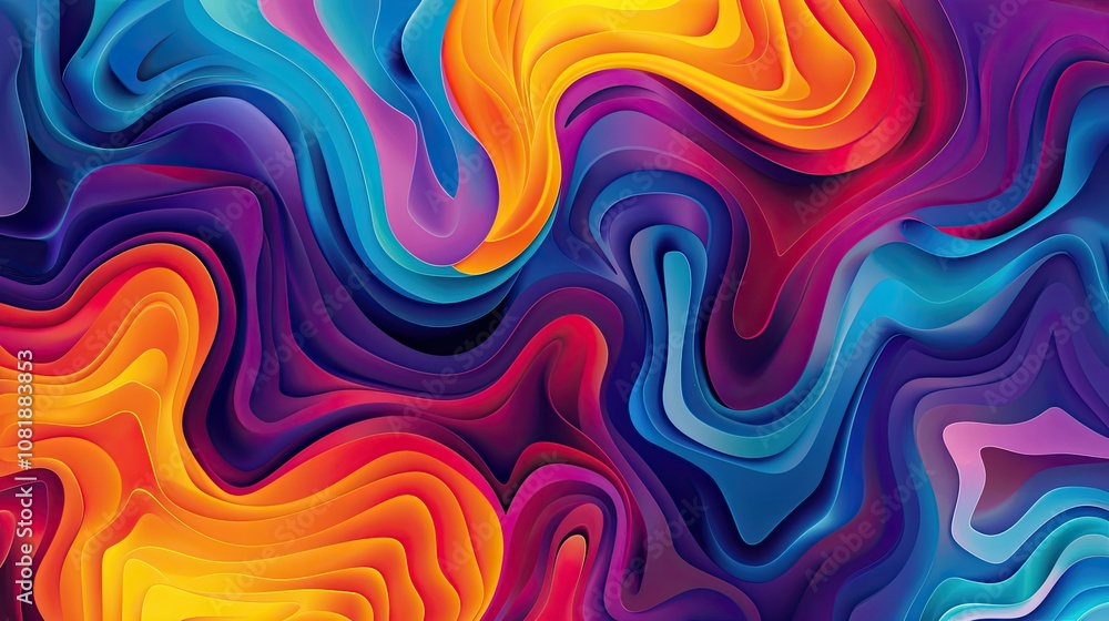 Abstract fluid shapes blending in vibrant hues, ideal for backgrounds Abstract fluid shapes blending in vibrant hues, ideal for backgrounds