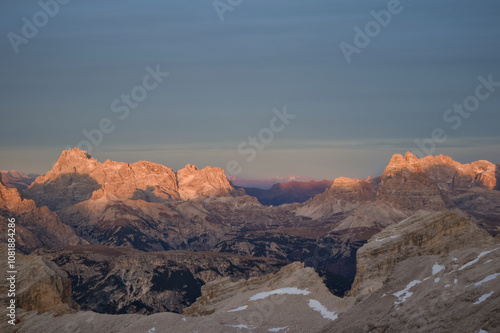 Tramonto Dolomiti di Sesto da Monte Cristallo