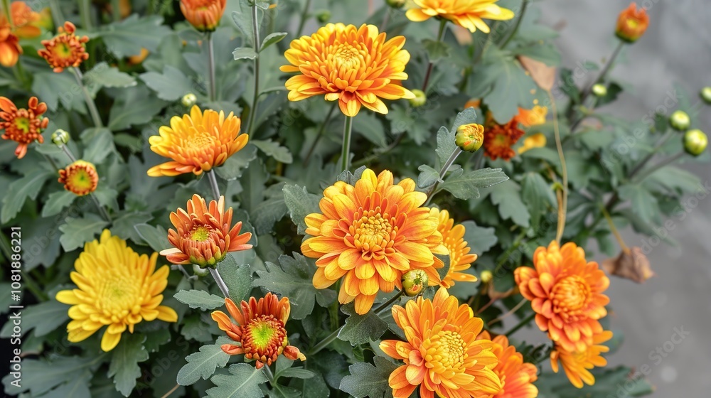 Chrysanthemums on a Gray Background - a serene and elegant floral display. The gray background enhances the beauty of the chrysanthemums. Chrysanthemums on a Gray Background - a serene and elegant floral display. The gray background enhances the beauty of the chrysanthemums.