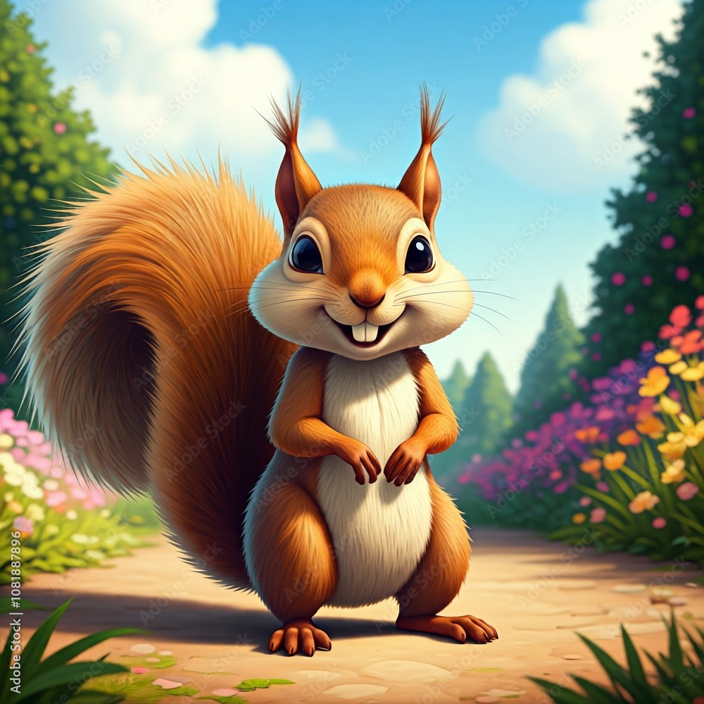 cute squirrel character cute squirrel character