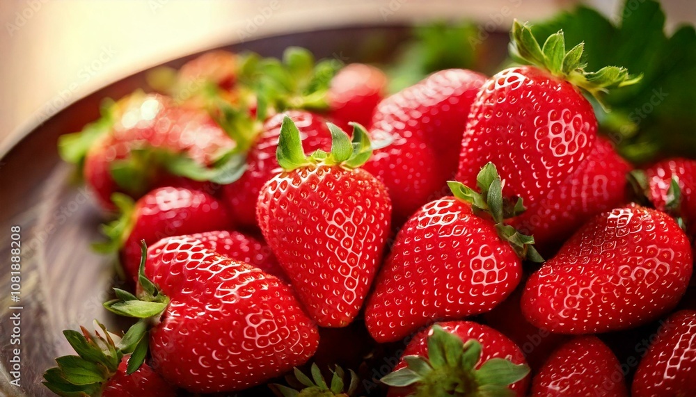 organic food, healthy eating concept - close up of strawberries organic food, healthy eating concept - close up of strawberries
