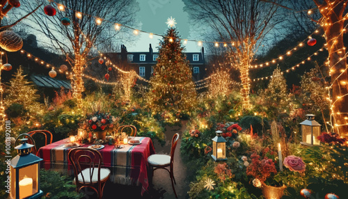 Christmas tree in the night