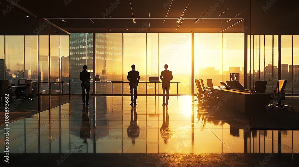 Management team in office silhouette 16k resolution Management team in office silhouette 16k resolution