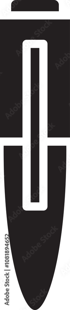 Pen Glyph Icon Illustration Pen Glyph Icon Illustration