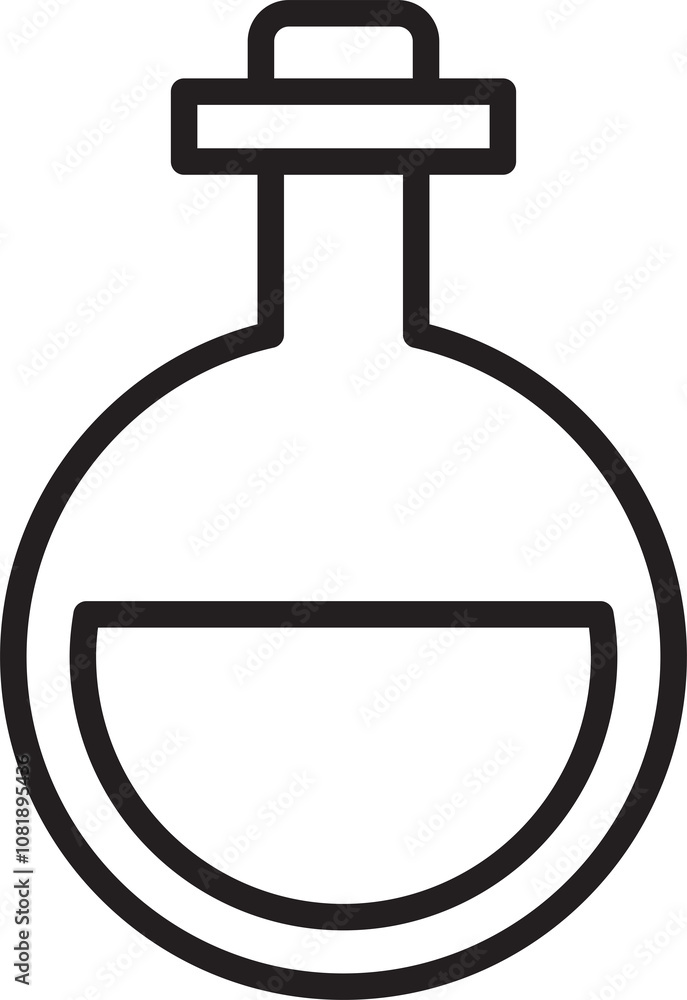 Erlenmeyer Flask Line Icon Erlenmeyer Flask Line Icon