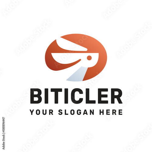 simple modern rabbit logo design photo