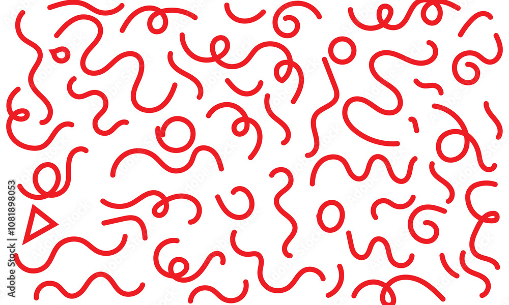 Creative abstract squiggle style drawing for children or trendy design with basic shapes. isolated on white background. Vector illustration. EPS 10 Creative abstract squiggle style drawing for children or trendy design with basic shapes. isolated on white background. Vector illustration. EPS 10