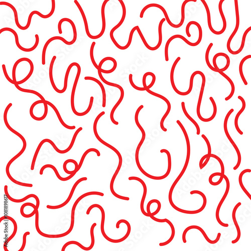 Creative abstract squiggle style drawing for children or trendy design with basic shapes.  isolated on white background.  Vector illustration. EPS 10