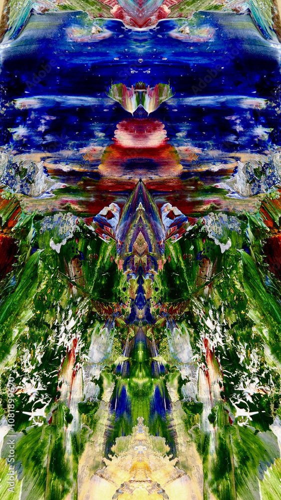 Fototapeta premium Abstract art background . Hand painting artwork on canvas 