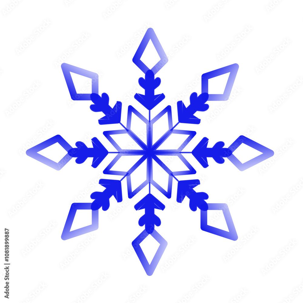 Snowflake icon. Symbol of snow. Winter design element vector illustration. Snowflake icon. Symbol of snow. Winter design element vector illustration.
