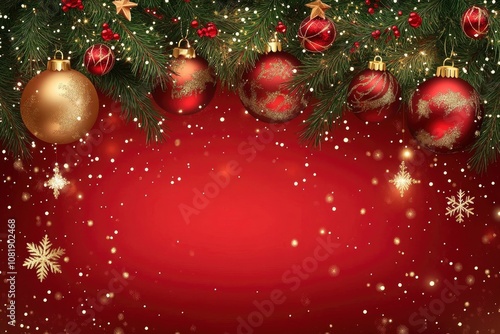 Christmas Backgroud With Christmas Decoration. 