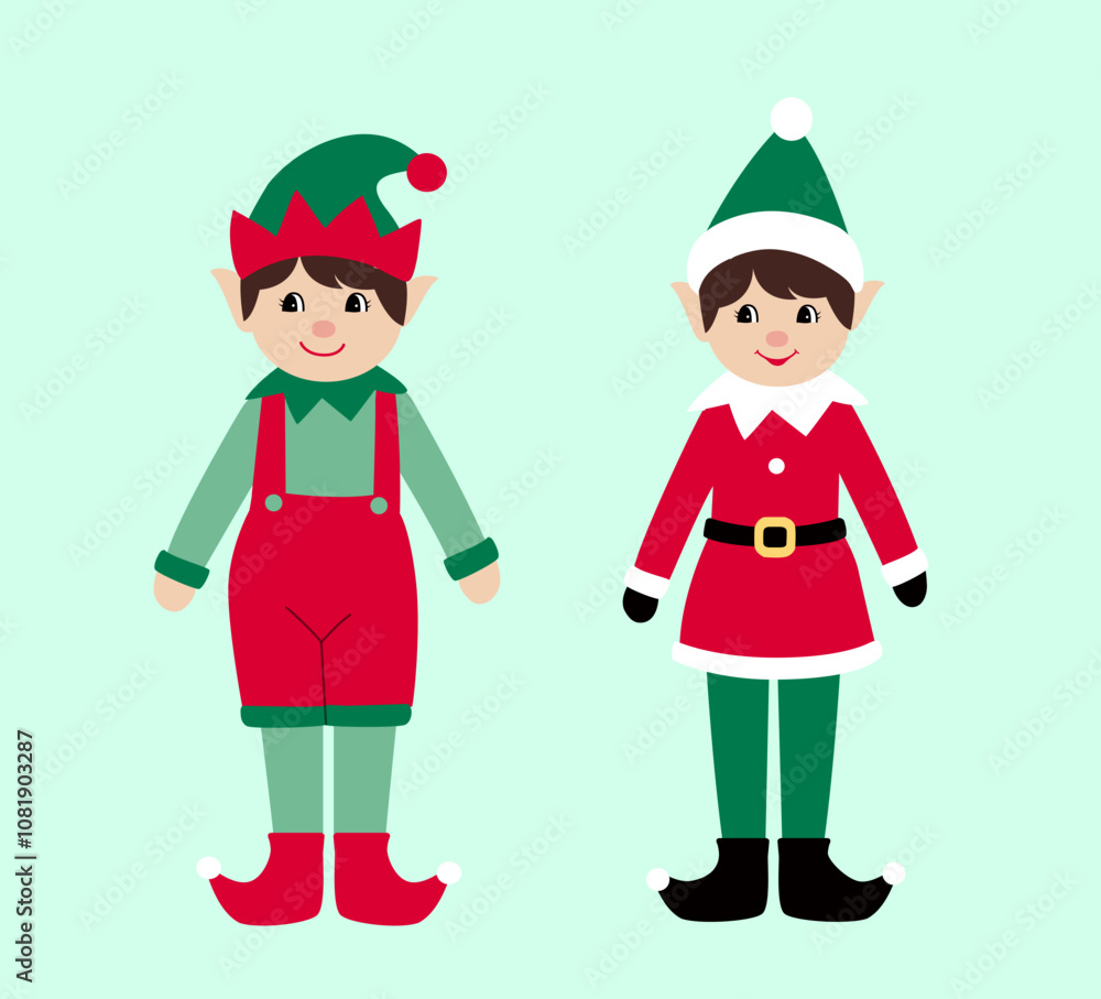 Set of cute retro Christmas elf flat Vector stock illustration.
cute playful Santa Claus helpers.
Merry Xmas design element.
Good for card, banner, flayer, leaflet, poster. Set of cute retro Christmas elf flat Vector stock illustration.
cute playful Santa Claus helpers.
Merry Xmas design element.
Good for card, banner, flayer, leaflet, poster.