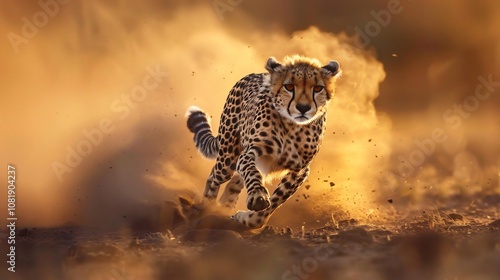 An Angry Tiger Chasing Its Target