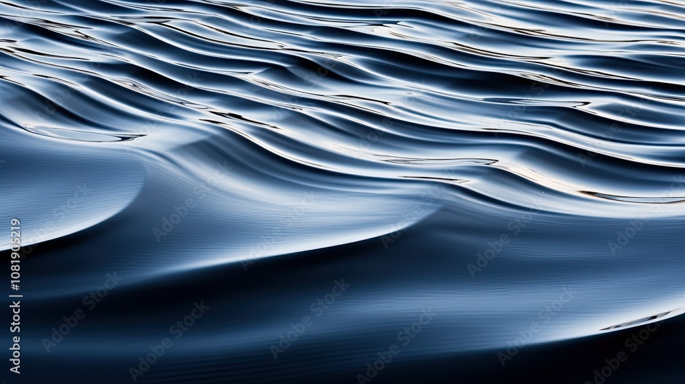 Close-up of smooth water ripples forming abstract wave patterns Close-up of smooth water ripples forming abstract wave patterns