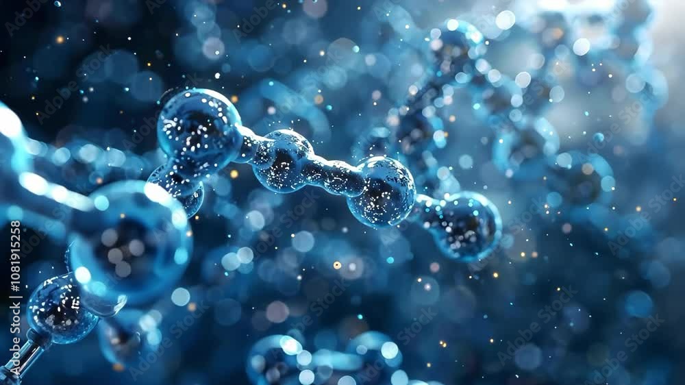 A close-up view of molecular structures with blue hues, showcasing interconnected atoms and potential energy or chemical interactions. A close-up view of molecular structures with blue hues, showcasing interconnected atoms and potential energy or chemical interactions.
