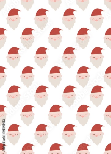 seamless pattern with Santa Claus