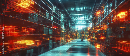 Wallpaper Mural Enhancing supply chain security data center simulation digital environment visual representation industrial insight Torontodigital.ca