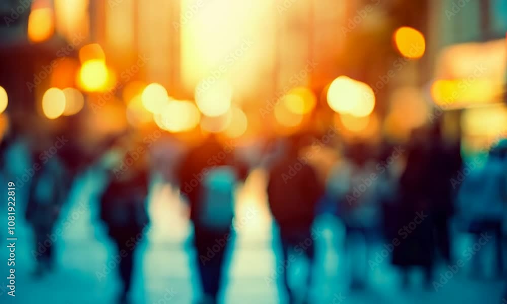 Vibrant Urban Crowd in Sunlit Bokeh Overlapping Theme of Motion and Energy During Golden Hour : Generative AI Vibrant Urban Crowd in Sunlit Bokeh Overlapping Theme of Motion and Energy During Golden Hour : Generative AI