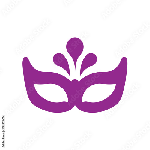 Party mask icon logo design template isolated illustration