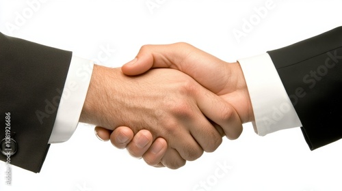 Diverse Business Professionals Engaging in Professional Handshake, Symbolizing Partnership, Team Collaboration, Trust, and Successful Negotiation Between Two Individuals