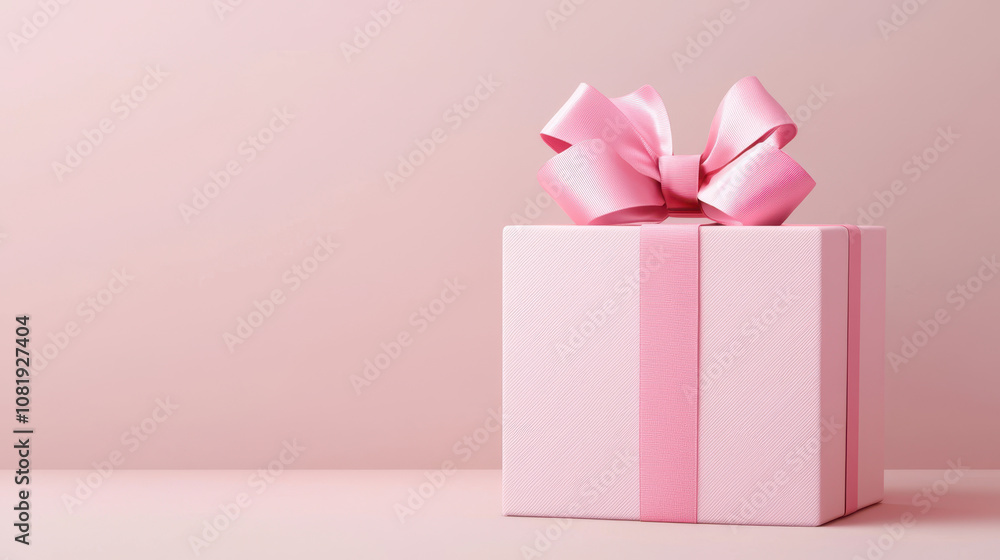 gift box wrapping unboxing. beautiful pink gift box with shiny bow, perfect for celebrations gift box wrapping unboxing. beautiful pink gift box with shiny bow, perfect for celebrations