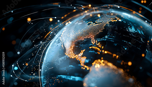 Wallpaper Mural Exploring global supply chain security risks worldwide digital visualization technology aerial view risk management Torontodigital.ca