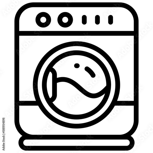 Washing Machine Icon. Top loading washing machine icon